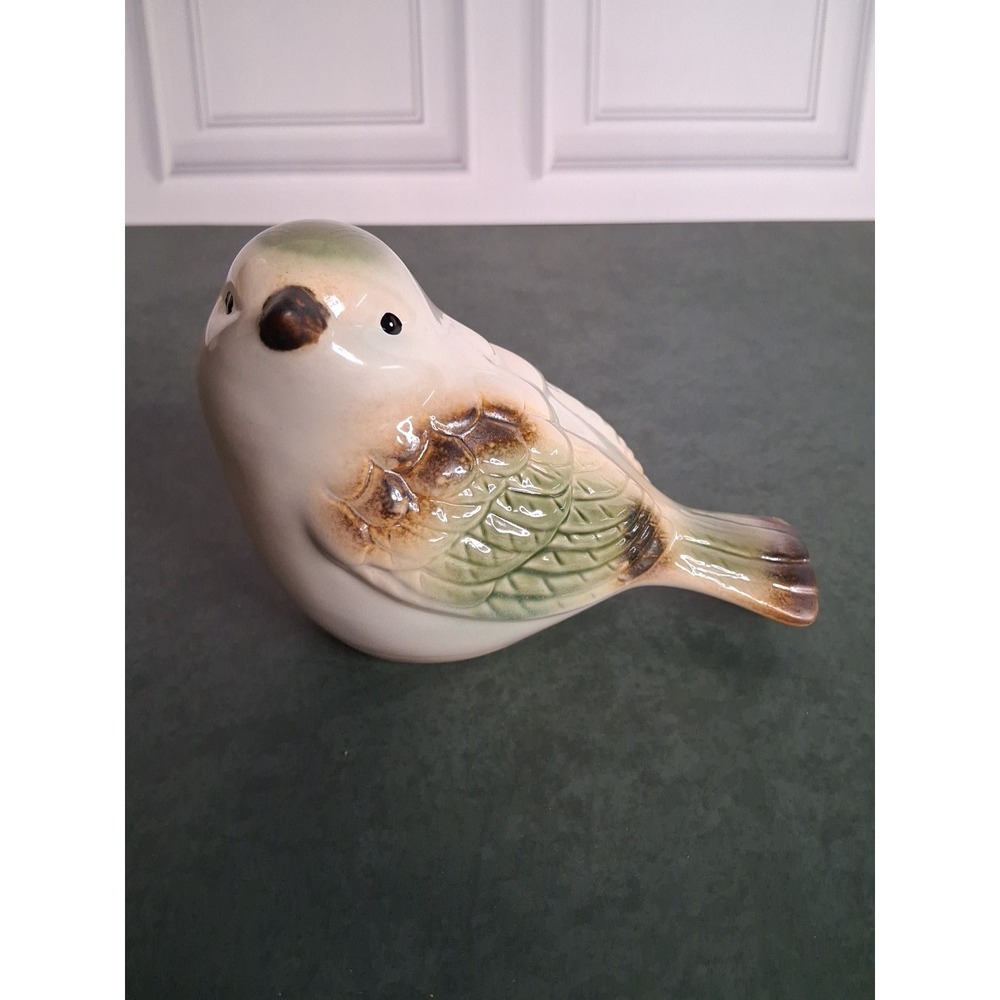 Bird Figurine Ceramic Glazed Sage,Brown & Oatmeal 4.25" x 5" by Ashland